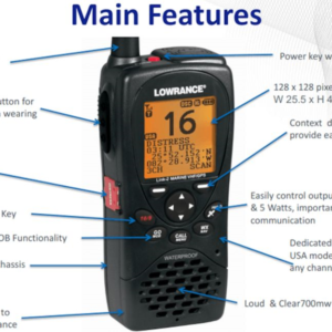 LOWRANCE Link-2 VHF Handheld Radio US/CAN